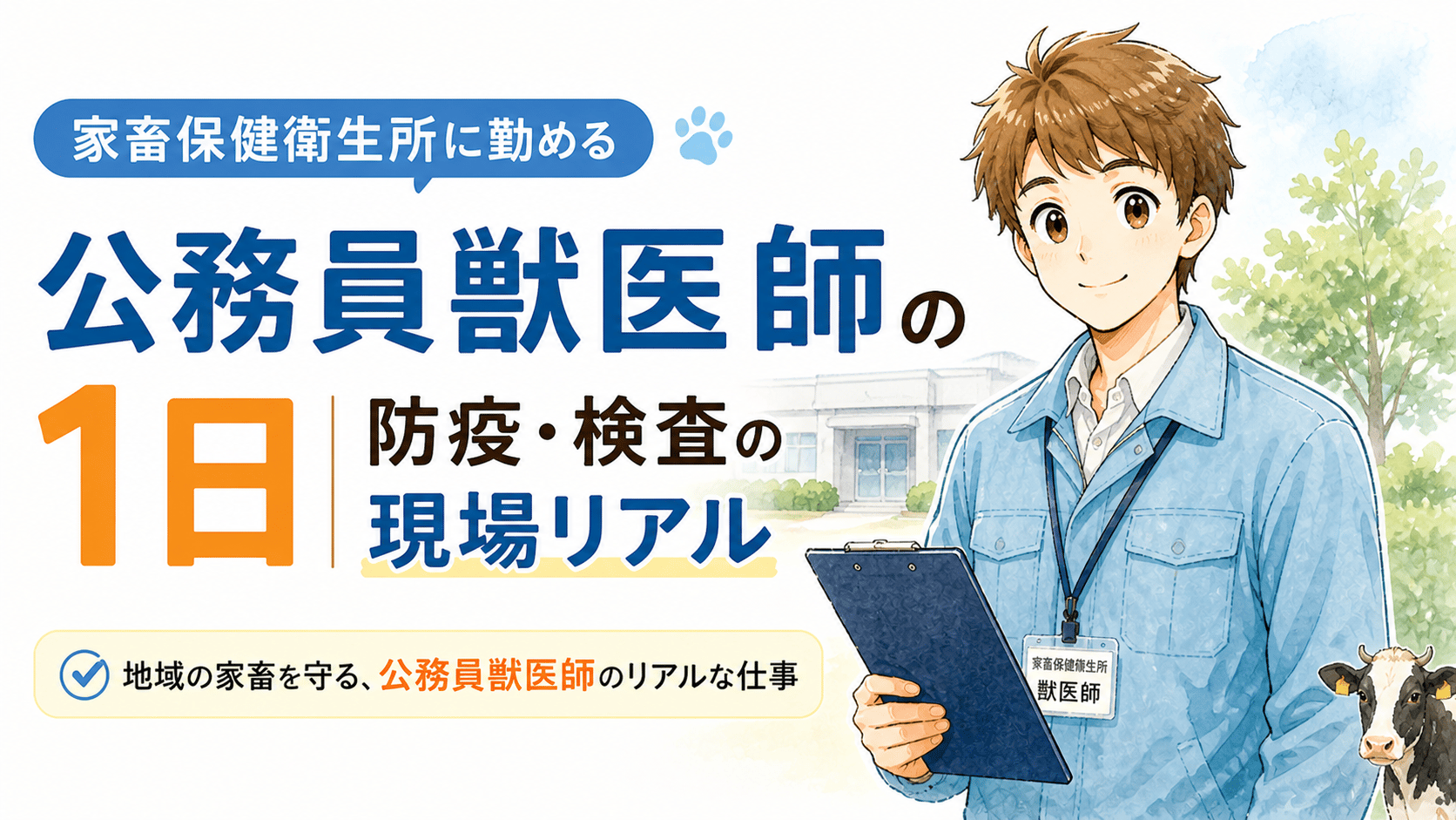 家畜保健衛生所に勤める公務員獣医師の1日｜防疫・検査の現場リアル