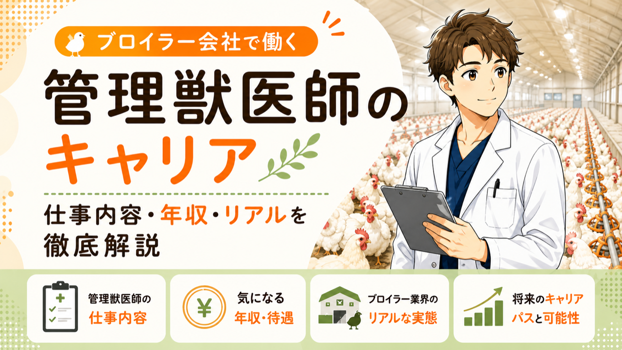 ブロイラー会社で働く管理獣医師のキャリア|仕事内容・年収・リアルを徹底解説