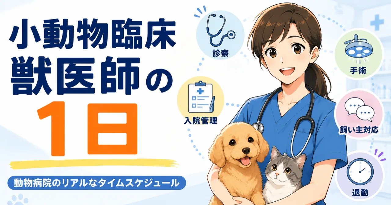 小動物臨床獣医師の1日｜動物病院のリアルなタイムスケジュールを同期に聞いた